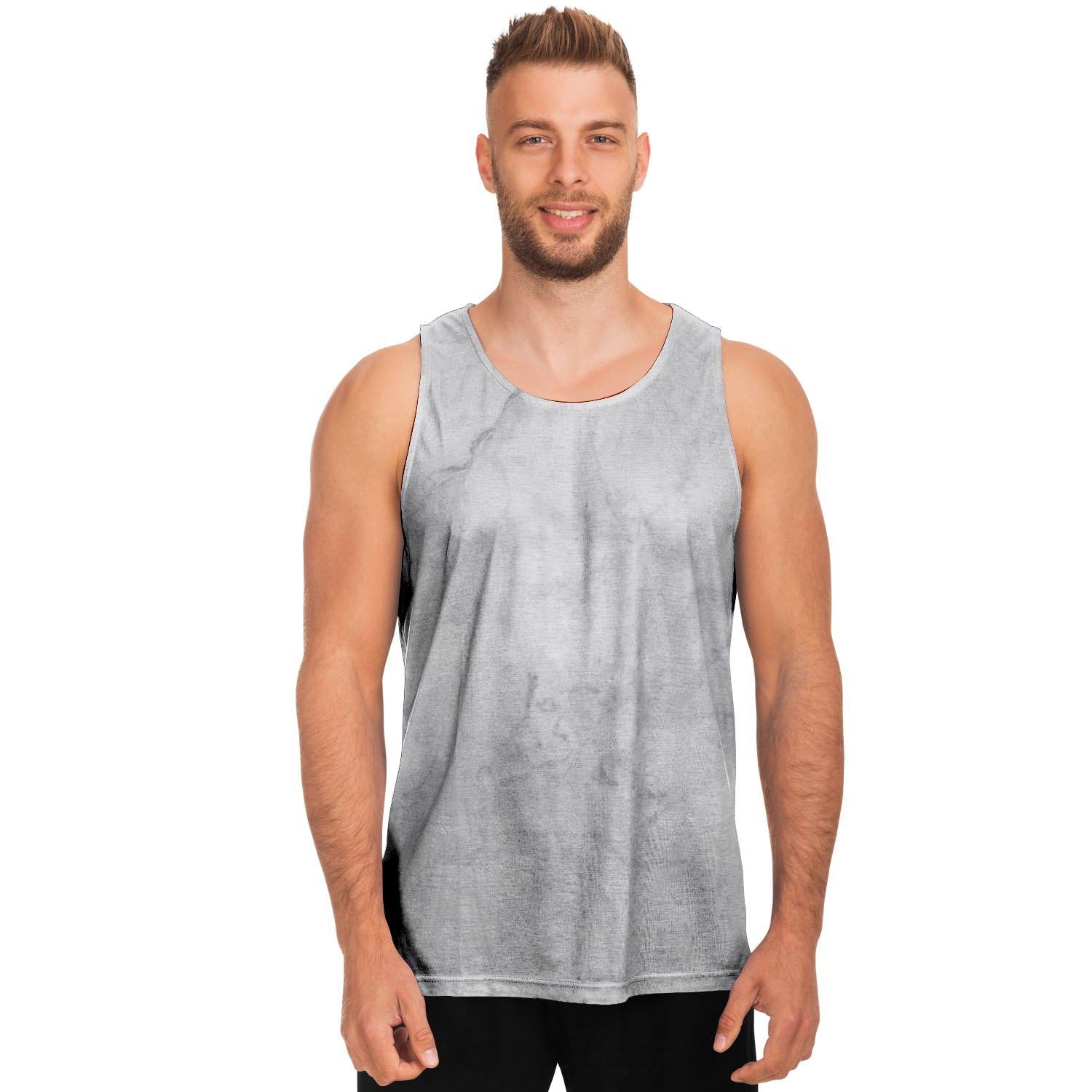 White Marble Men's Tank Tops-grizzshop