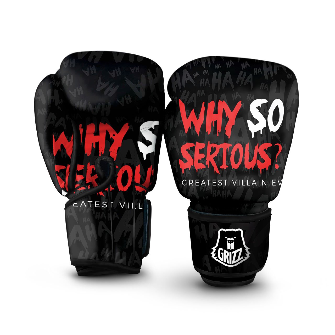 Why So Serious Laughing Joker Print Boxing Gloves-grizzshop