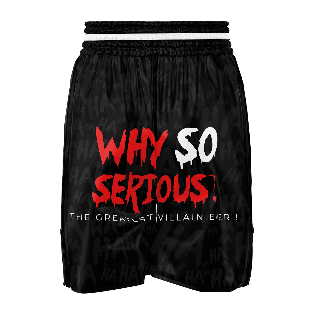 Why So Serious Laughing Joker Print Boxing Shorts-grizzshop