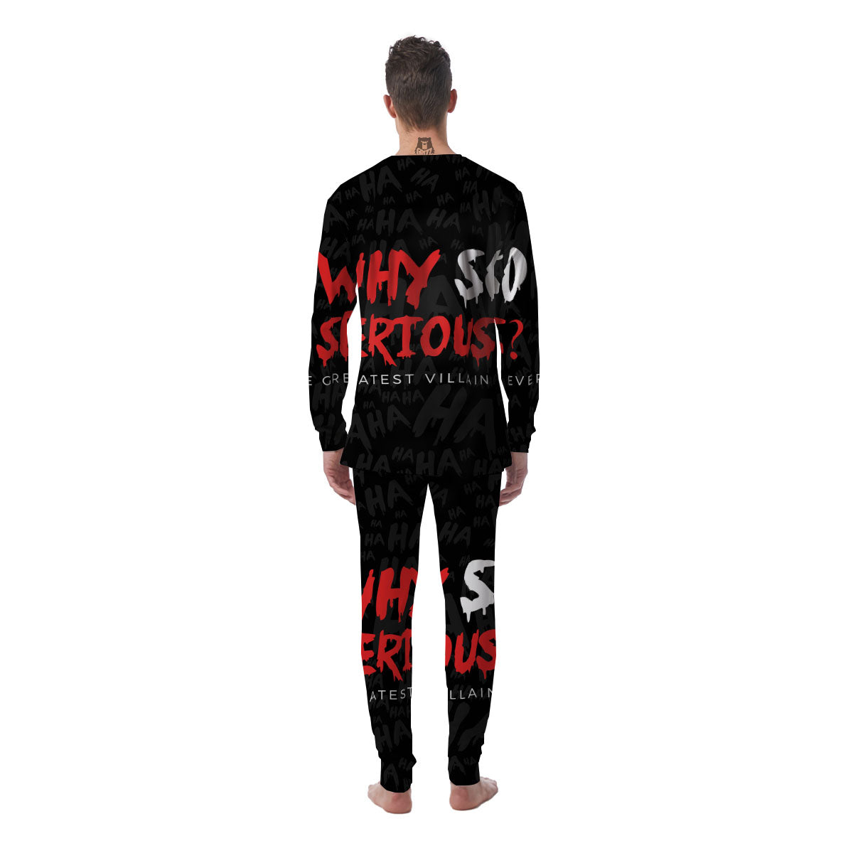 Why So Serious Laughing Joker Print Men's Pajamas-grizzshop