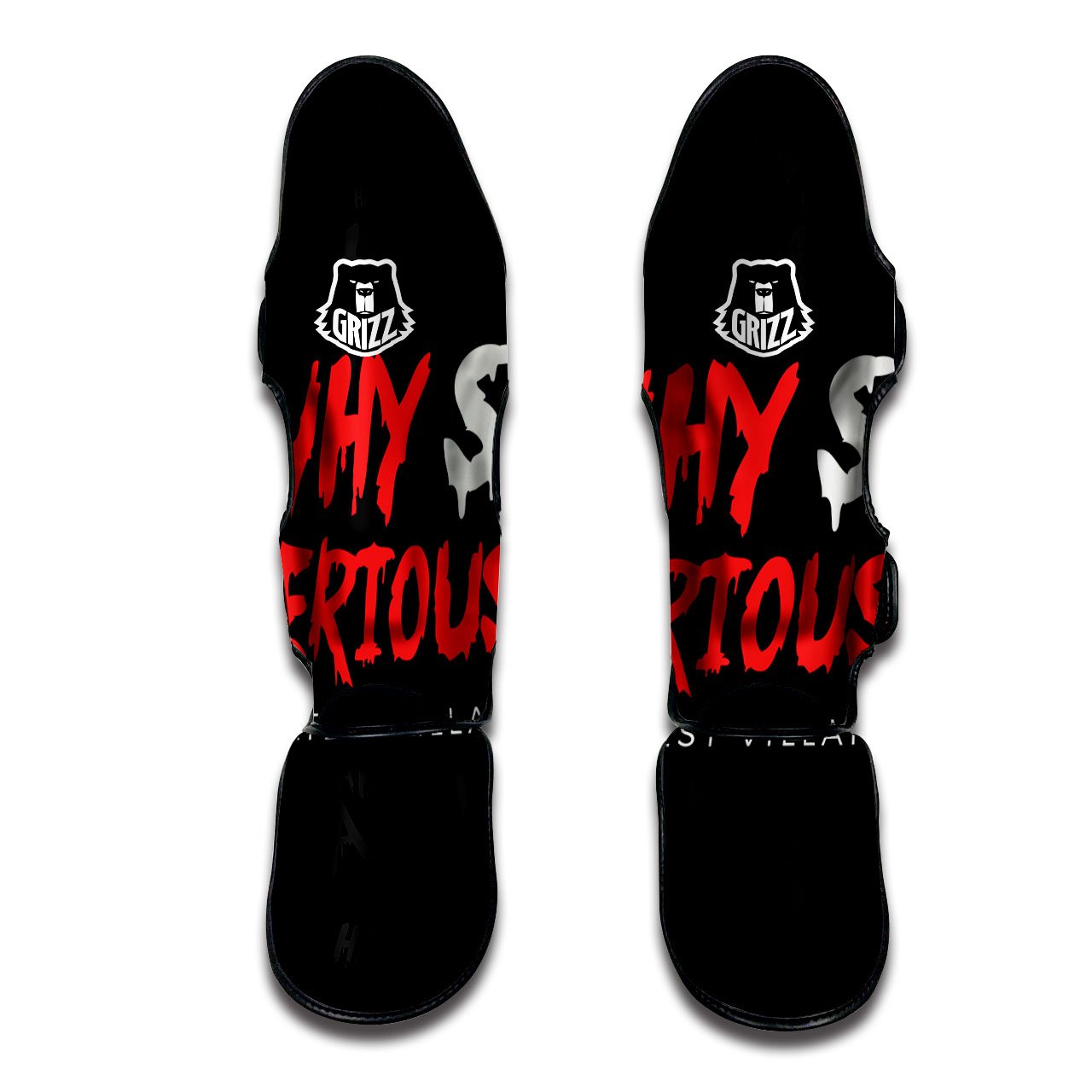 Why So Serious Laughing Joker Print Muay Thai Shin Guards-grizzshop