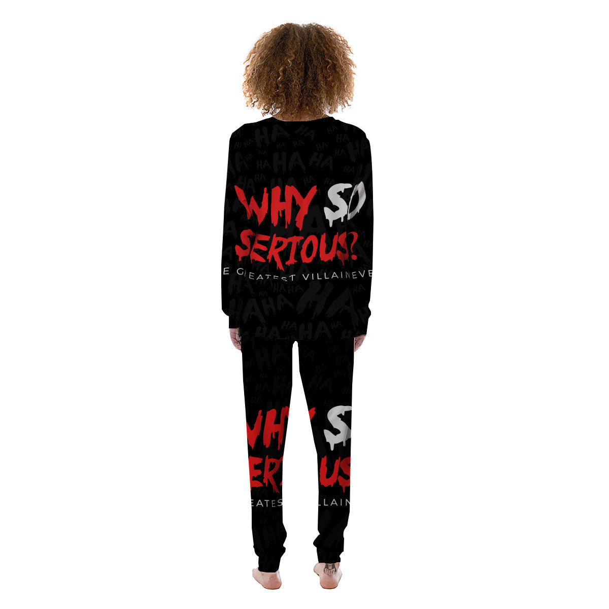 Why So Serious Laughing Joker Print Women's Pajamas-grizzshop