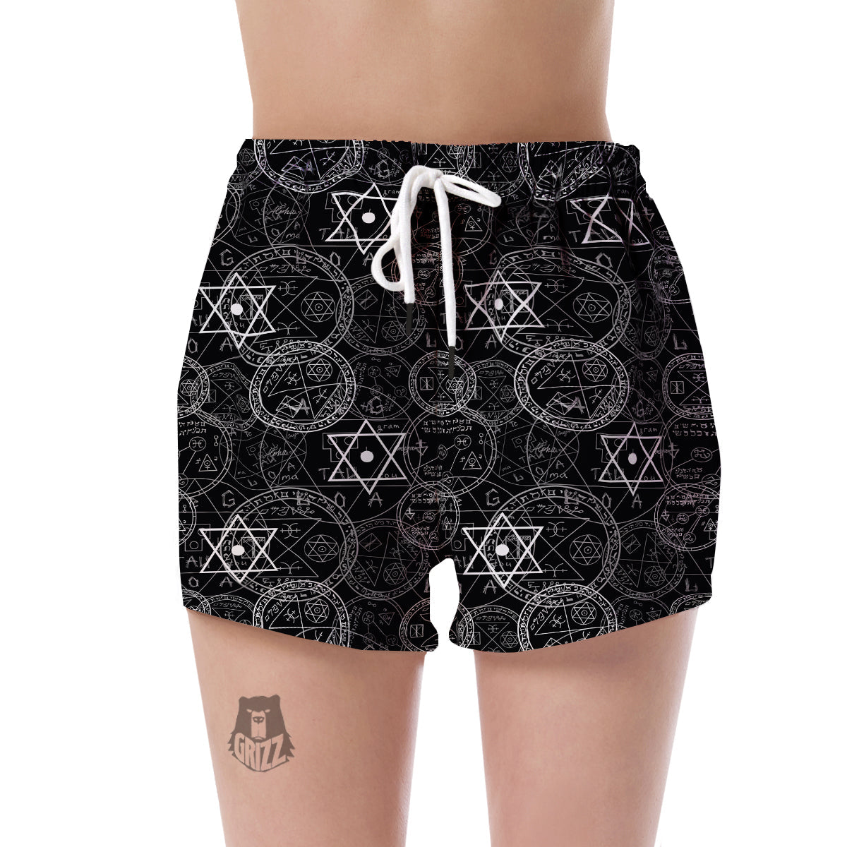 Wiccan Witch Pagan Pattern Print Women's Shorts-grizzshop