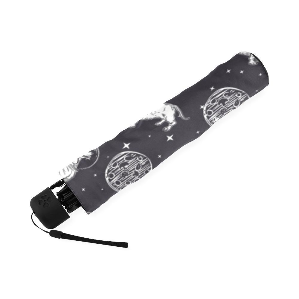 Wiener Dog Dachshund Astronaut Pattern Print Foldable Umbrella-grizzshop