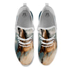 Wild Horses Running Print White Athletic Shoes-grizzshop