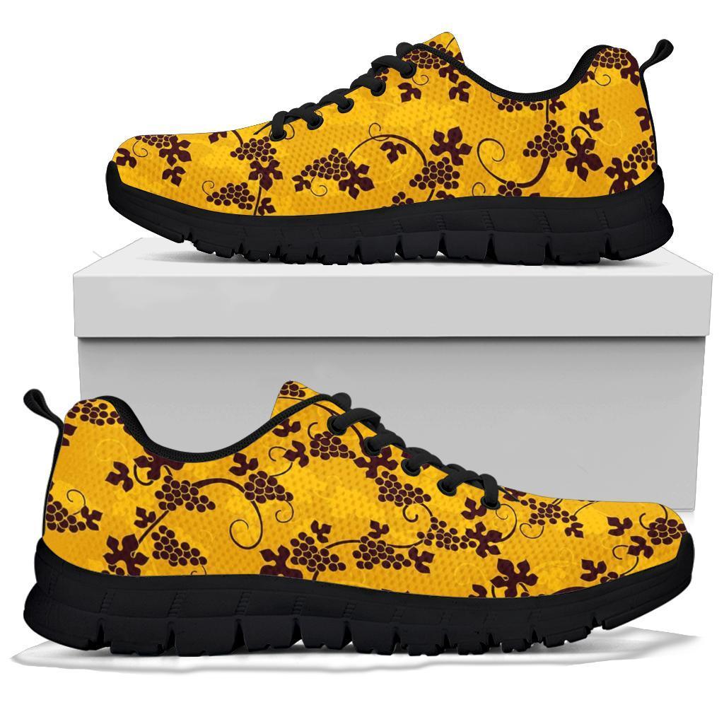 Wine Grape Pattern Print Sneaker Shoes For Men Women-grizzshop