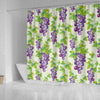 Wine Grape Print Pattern Bathroom Shower Curtain-grizzshop