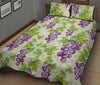 Wine Grape Print Pattern Bed Set Quilt-grizzshop