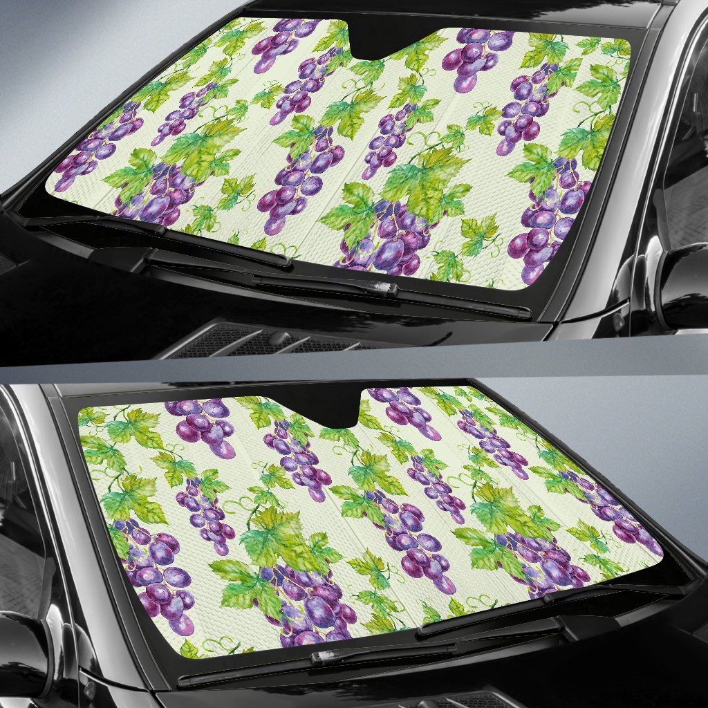 Wine Grape Print Pattern Car Sun Shade-grizzshop
