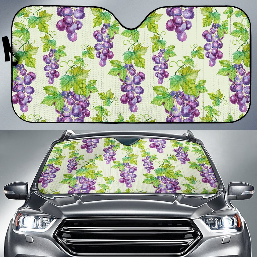 Wine Grape Print Pattern Car Sun Shade-grizzshop
