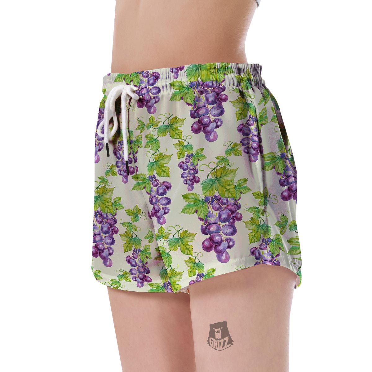 Wine Grape Print Pattern Women's Shorts-grizzshop