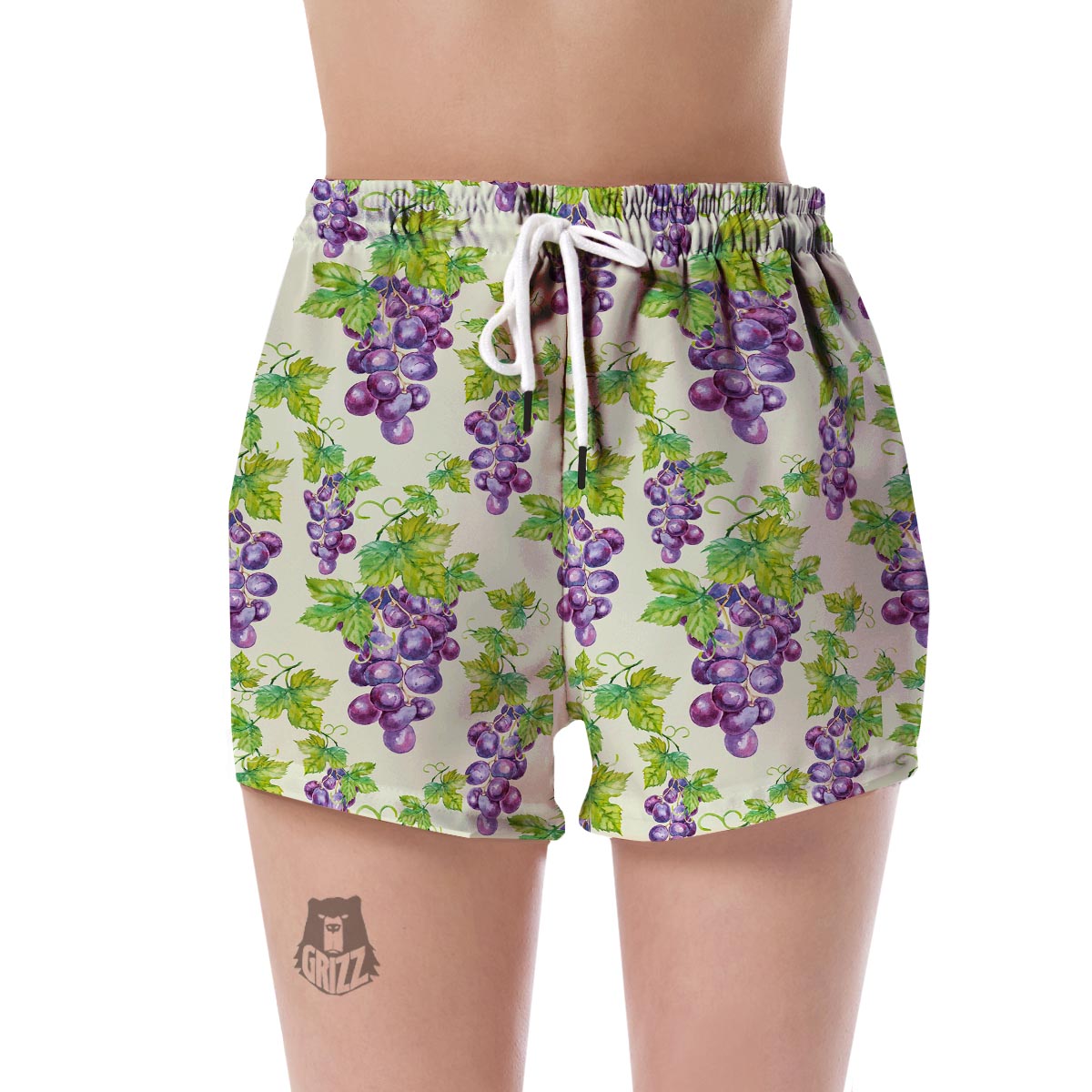 Wine Grape Print Pattern Women's Shorts-grizzshop