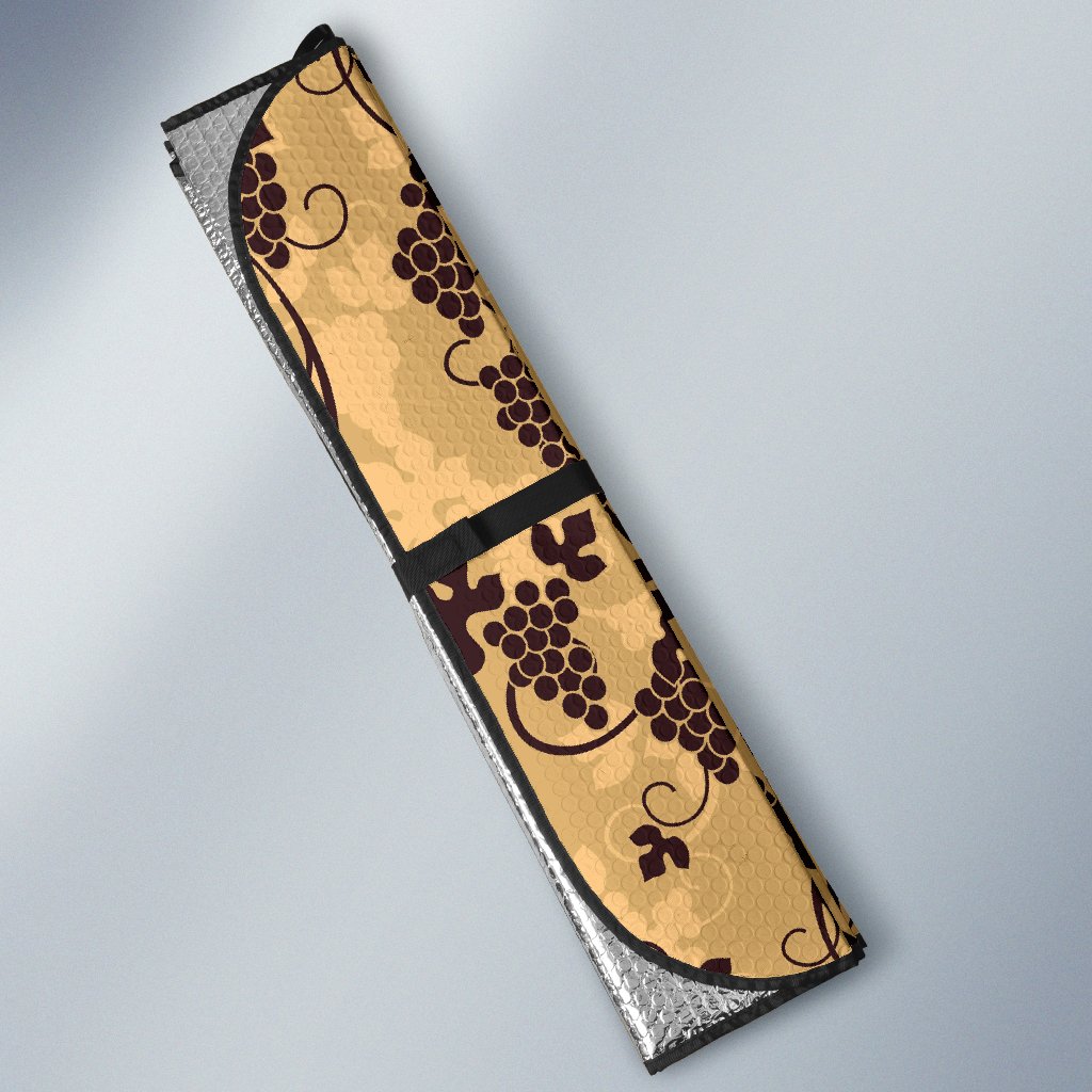 Wine Grape Pattern Print Car Sun Shade-grizzshop