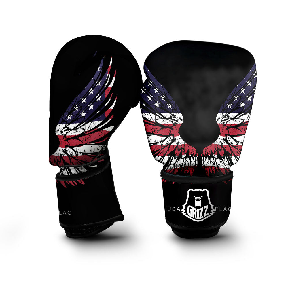 Wing Flag American Print Boxing Gloves-grizzshop