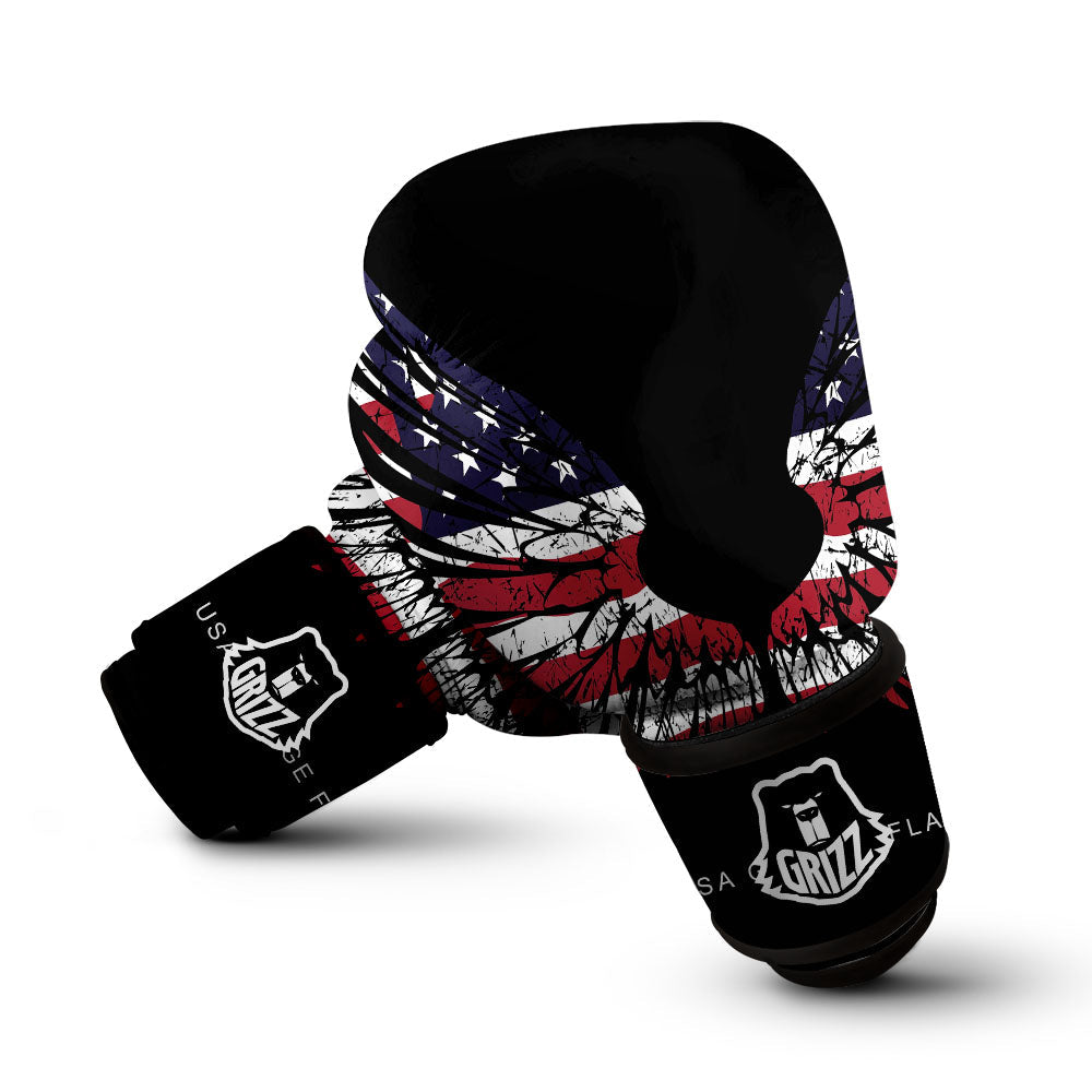 Wing Flag American Print Boxing Gloves-grizzshop