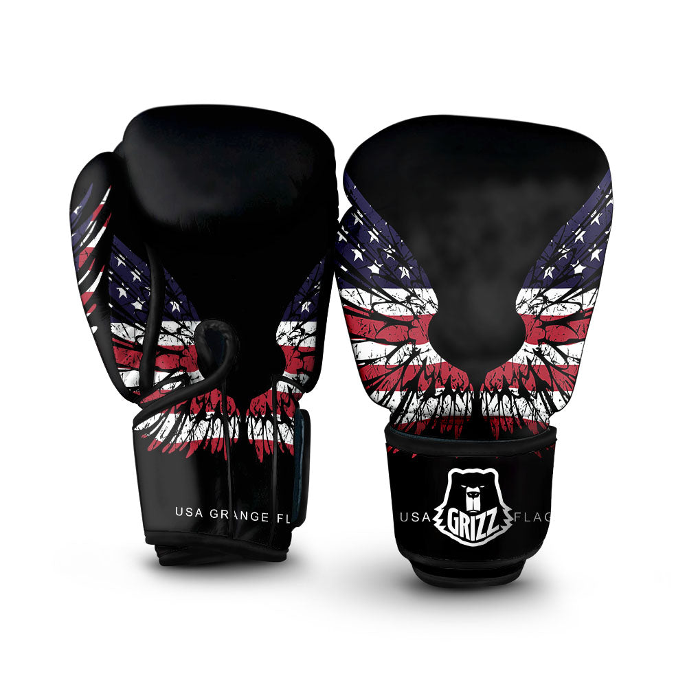 Wing Flag American Print Boxing Gloves-grizzshop