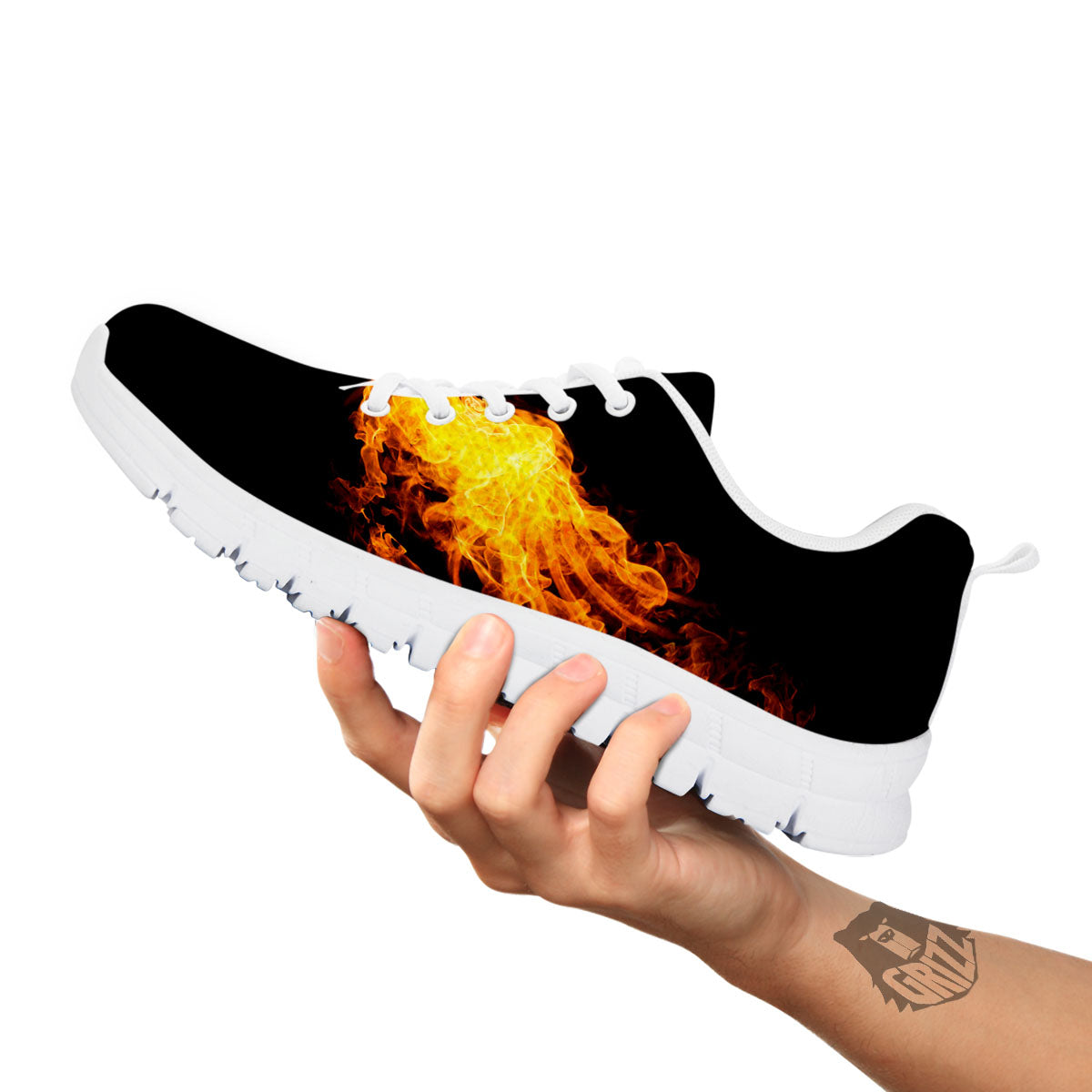 Wings Flame Print White Sneaker-grizzshop