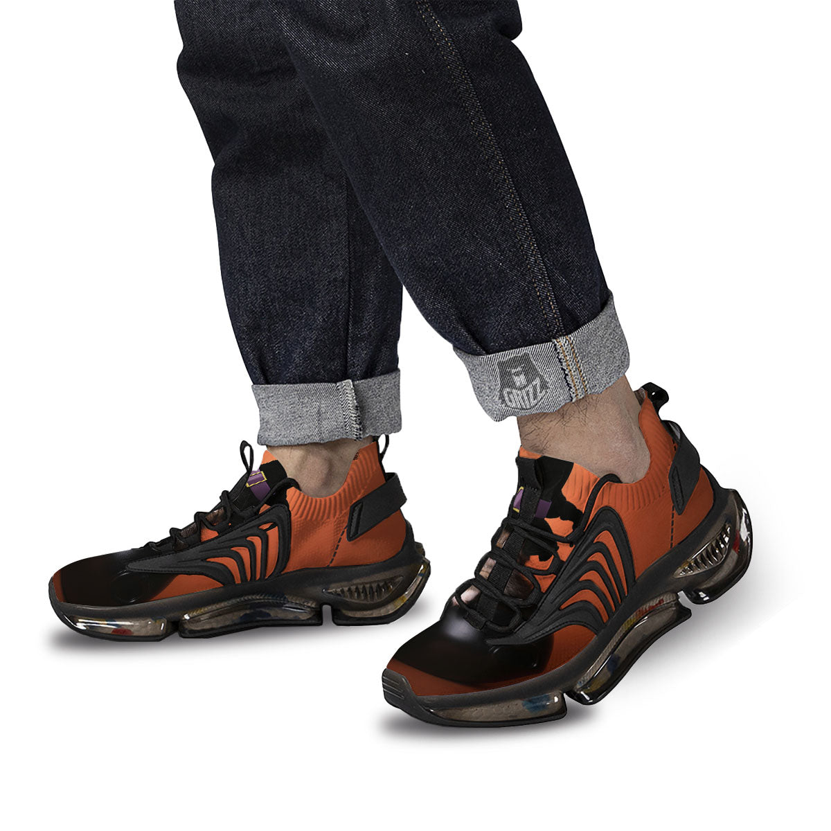 Witch Cat Halloween Cute Print Black Gym Shoes-grizzshop