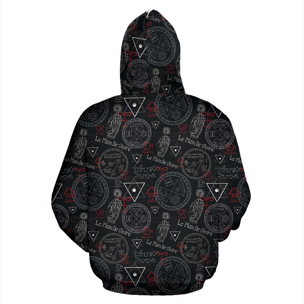Witch Gothic Wiccan Pagan Pattern Print Women Men Pullover Hoodie-grizzshop
