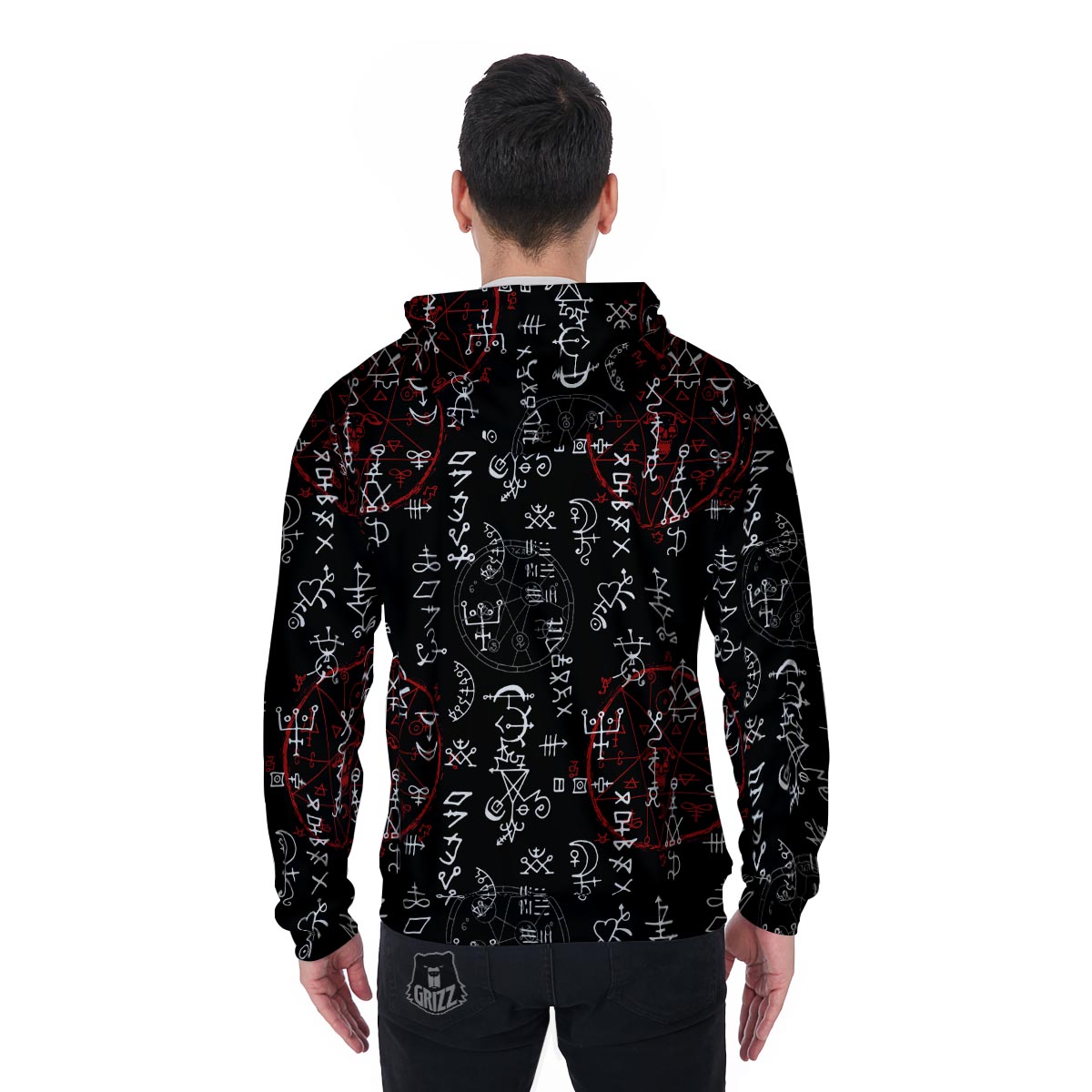 Witch Men's Zip Up Hoodie-grizzshop