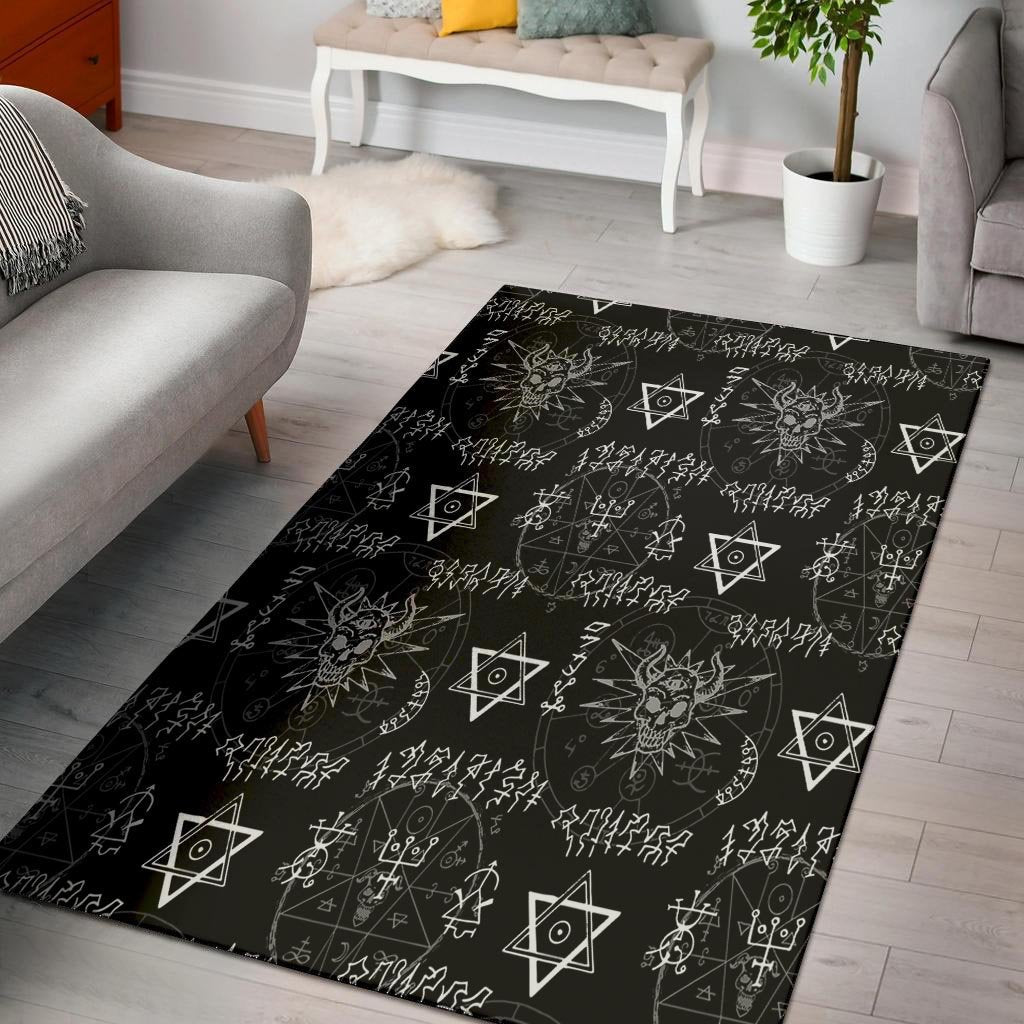 Witch Sign Print Floor Mat-grizzshop