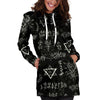 Witch Sign Print Hoodie Dress-grizzshop