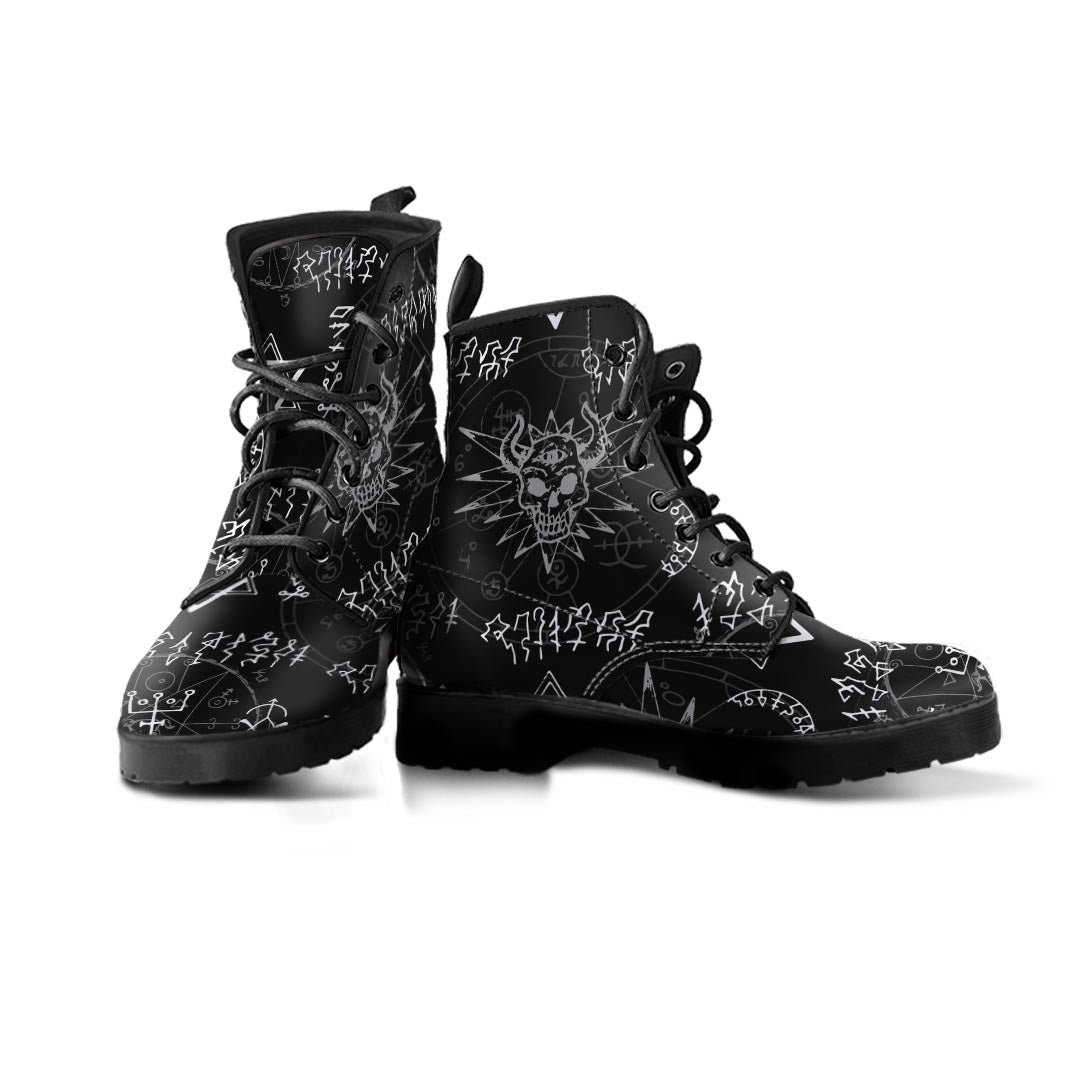 Witch Sign Print Men's Boots-grizzshop