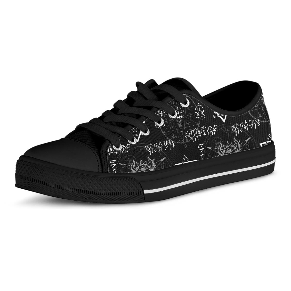 Witch Sign Print Men's Low Top Shoes-grizzshop