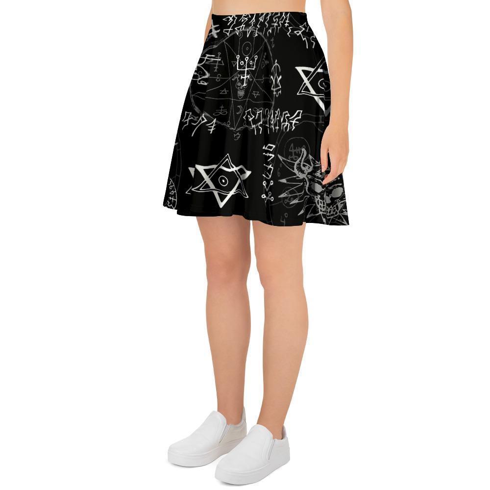 Witch Sign Print Women's Skirt-grizzshop