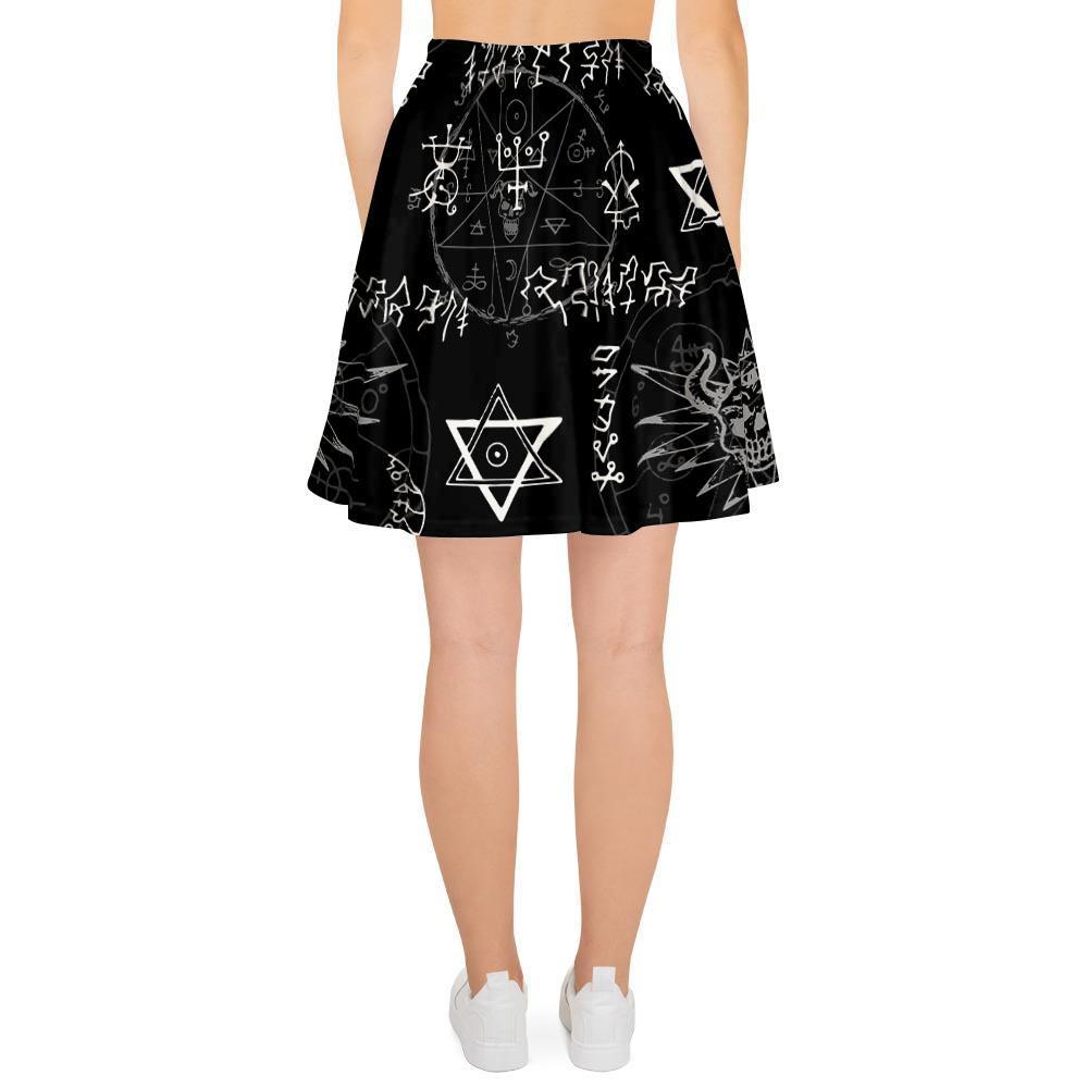 Witch Sign Print Women's Skirt-grizzshop