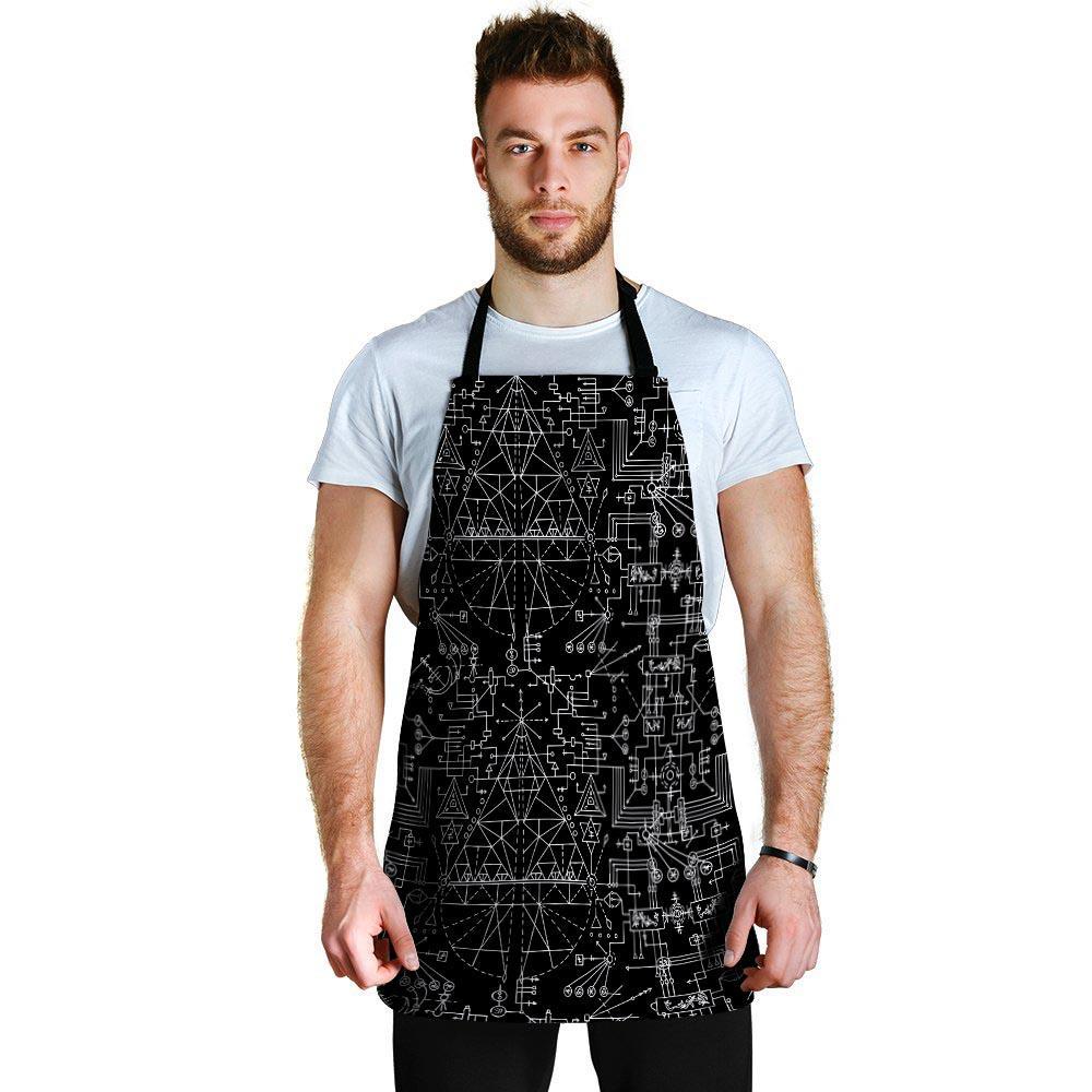 Witch Symbol Gothic Men's Apron-grizzshop