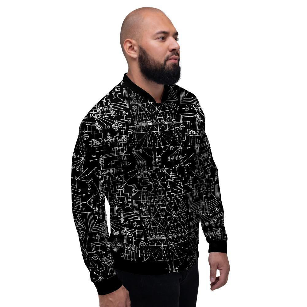 Witch Symbol Gothic Men's Bomber Jacket-grizzshop