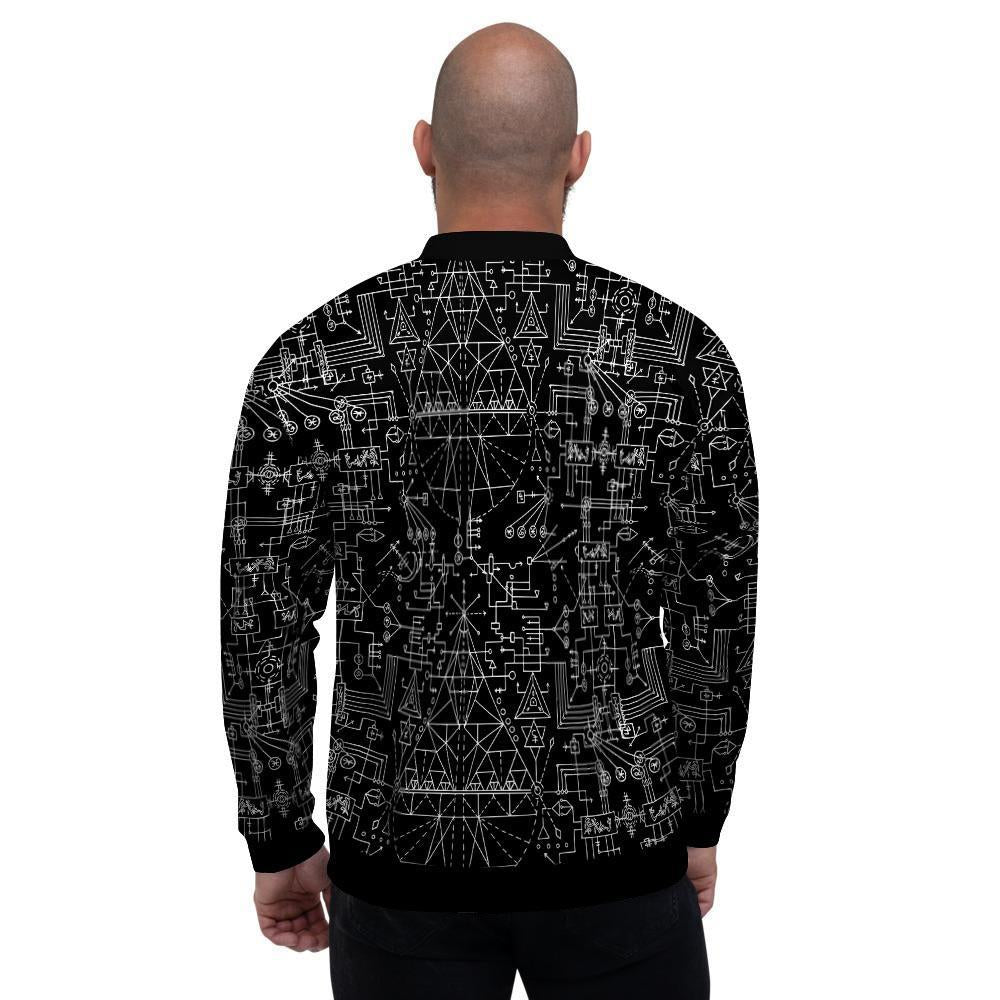 Witch Symbol Gothic Men's Bomber Jacket-grizzshop