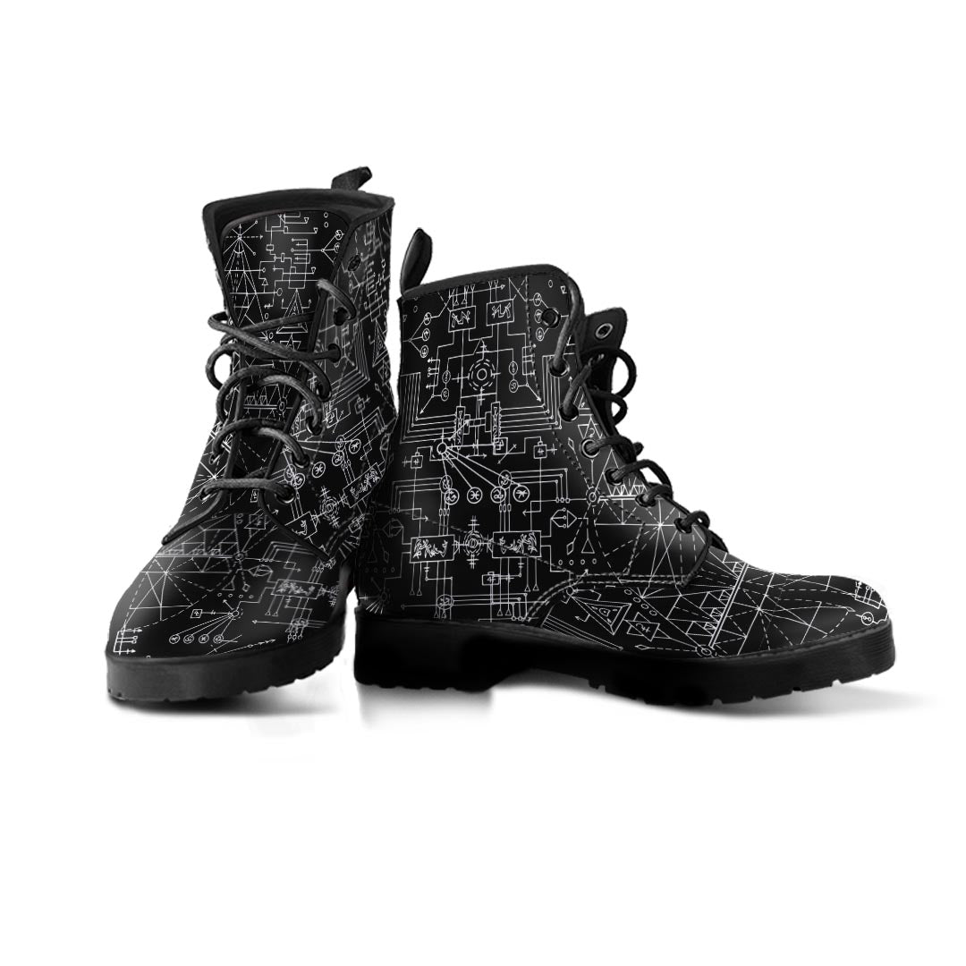 Witch Symbol Gothic Men's Boots-grizzshop