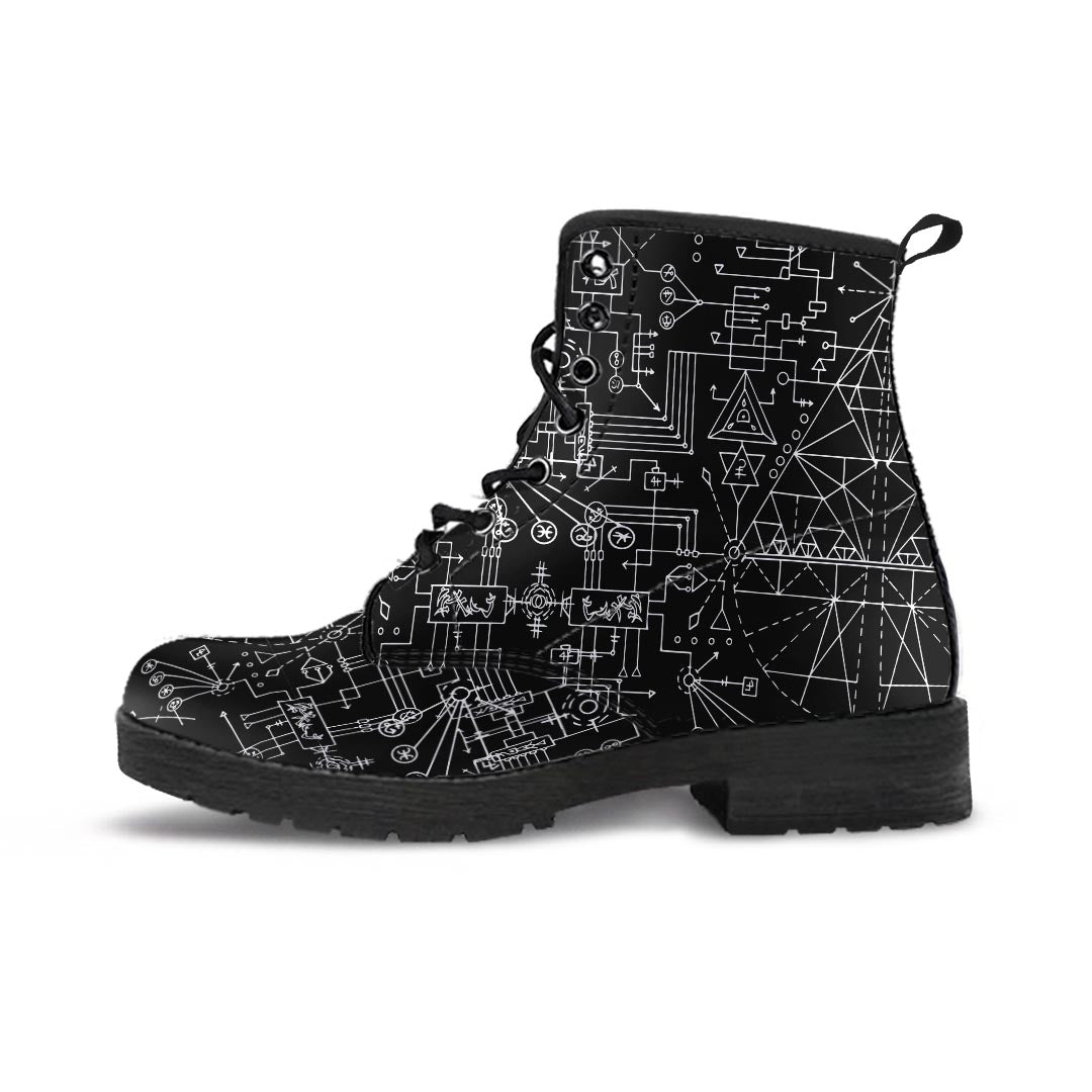 Witch Symbol Gothic Men's Boots-grizzshop