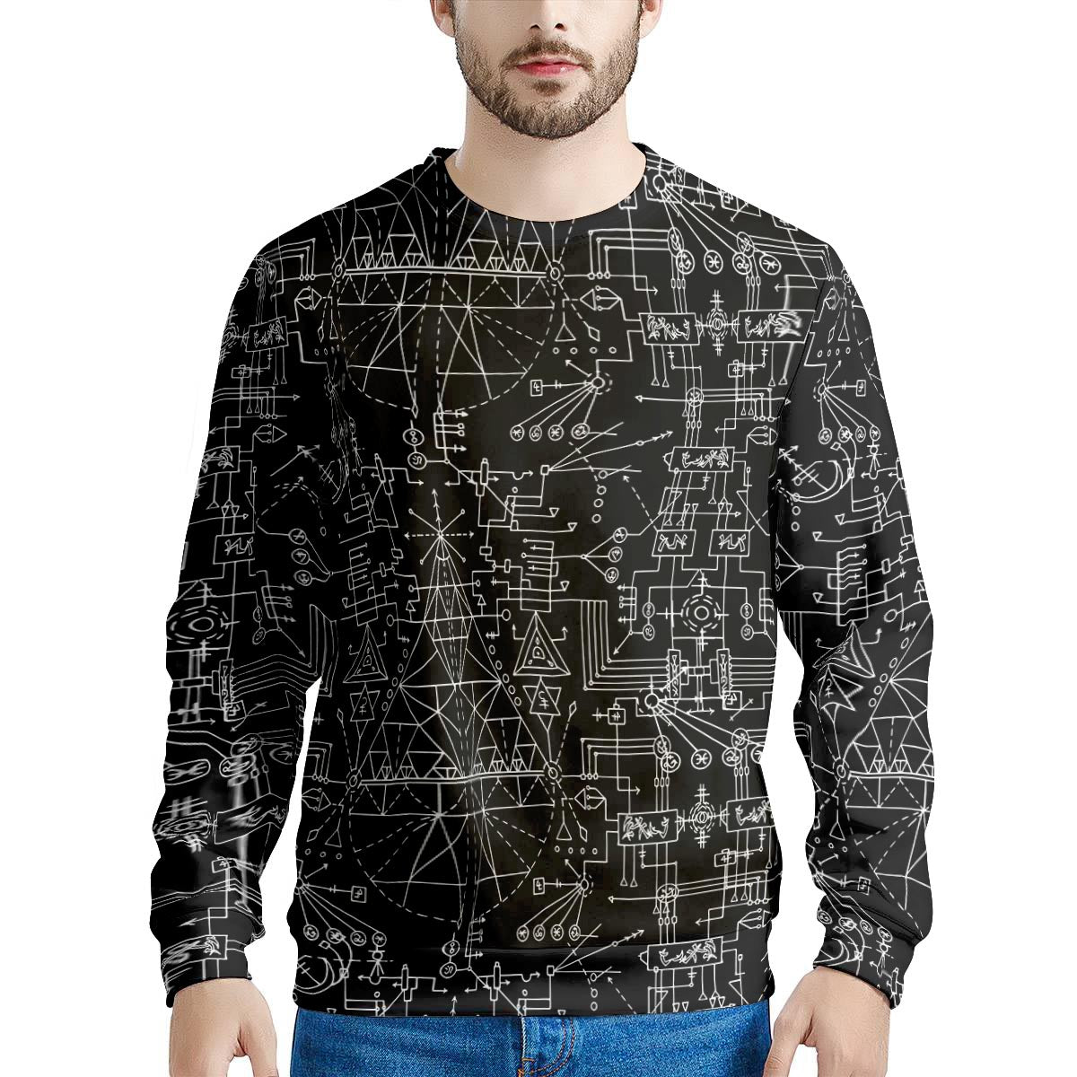 Witch Symbol Gothic Men's Sweatshirt-grizzshop