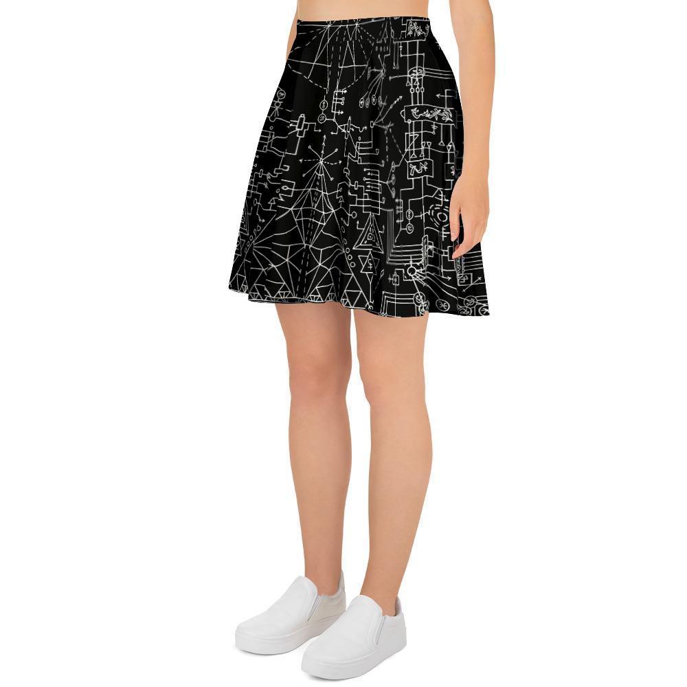 Witch Symbol Gothic Women's Skirt-grizzshop