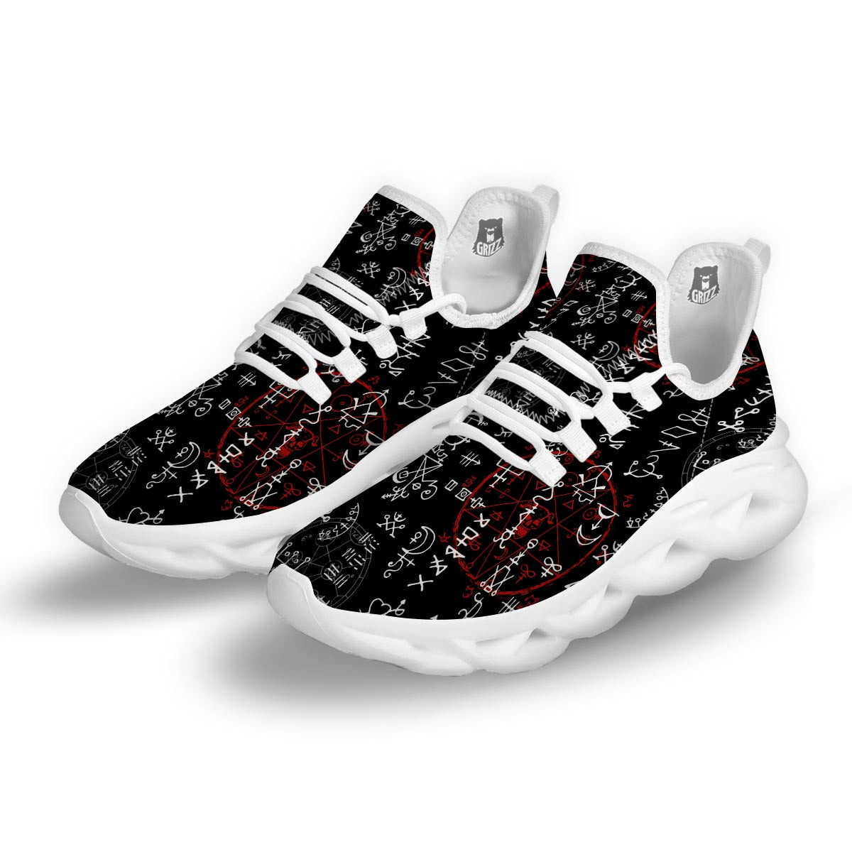 Witch White Running Shoes-grizzshop