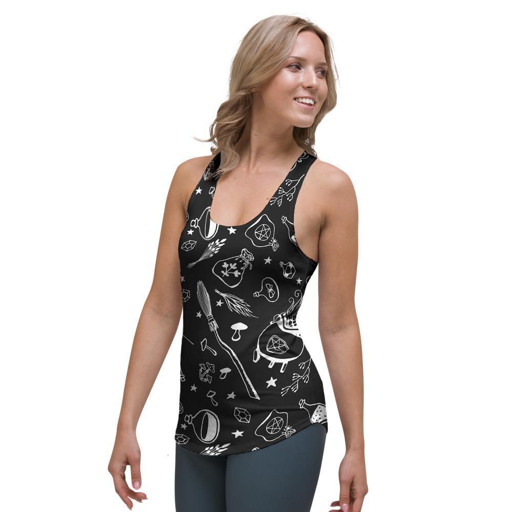 Witch Gothic Women's Racerback Tank Top-grizzshop