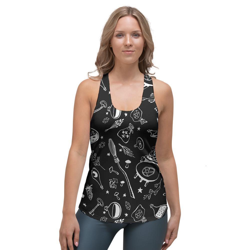 Witch Gothic Women's Racerback Tank Top-grizzshop