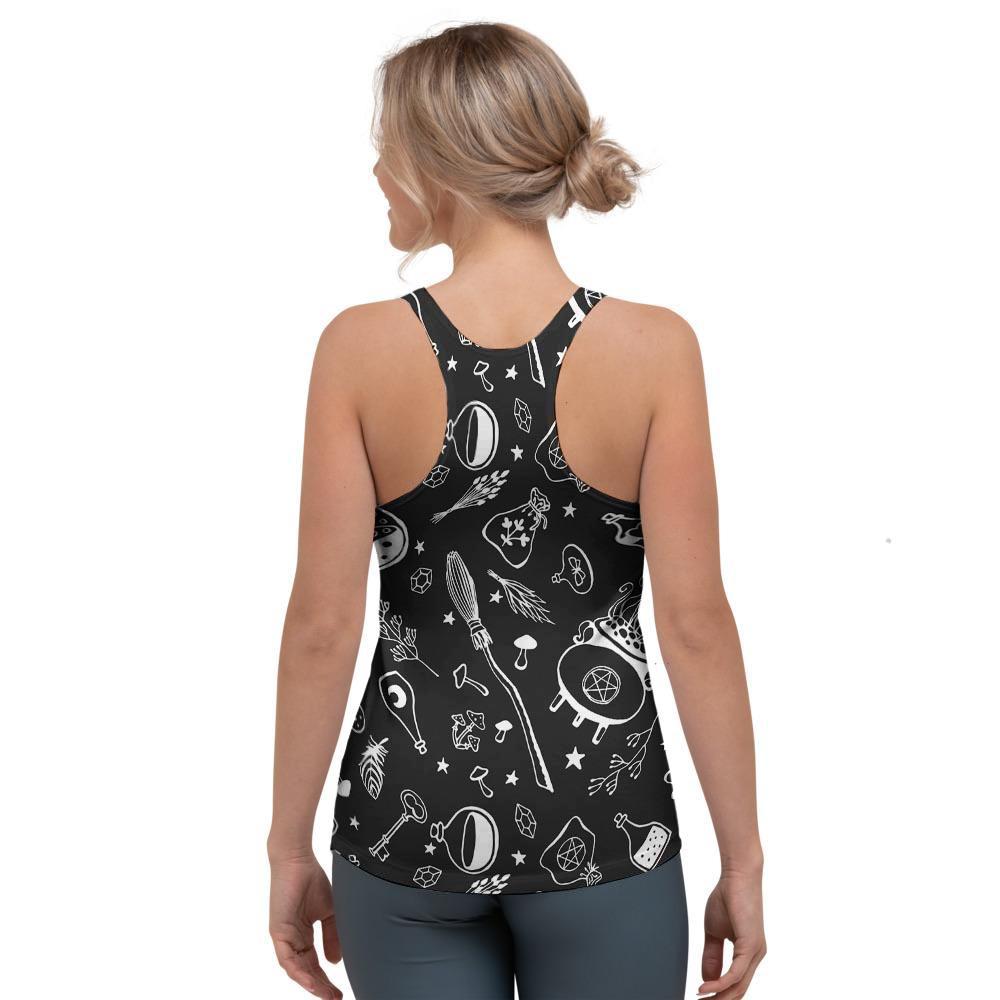 Witch Gothic Women's Racerback Tank Top-grizzshop