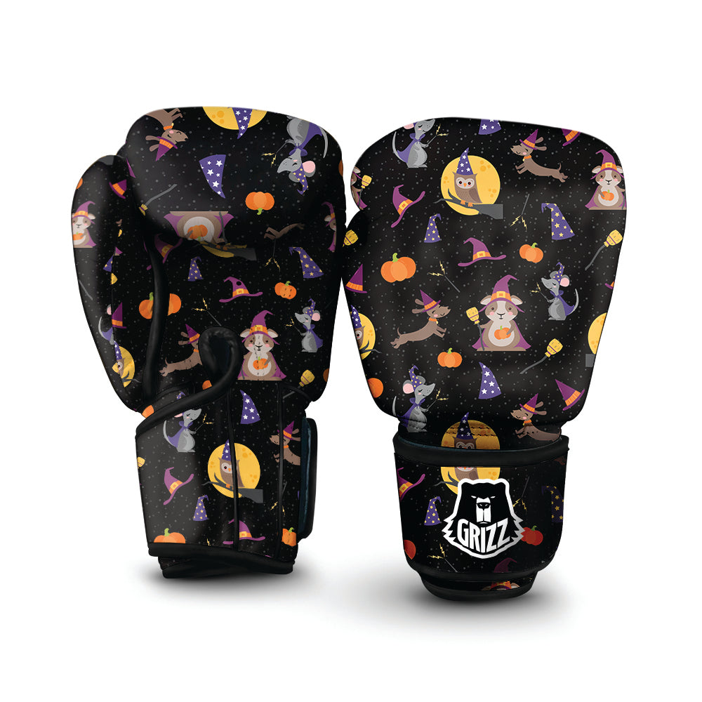 Koala Bear Black Print Pattern Boxing Gloves