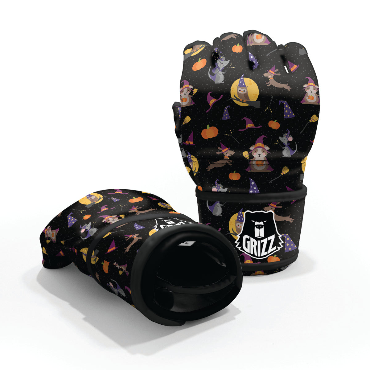 Wizard Animal Print Pattern MMA Gloves-grizzshop