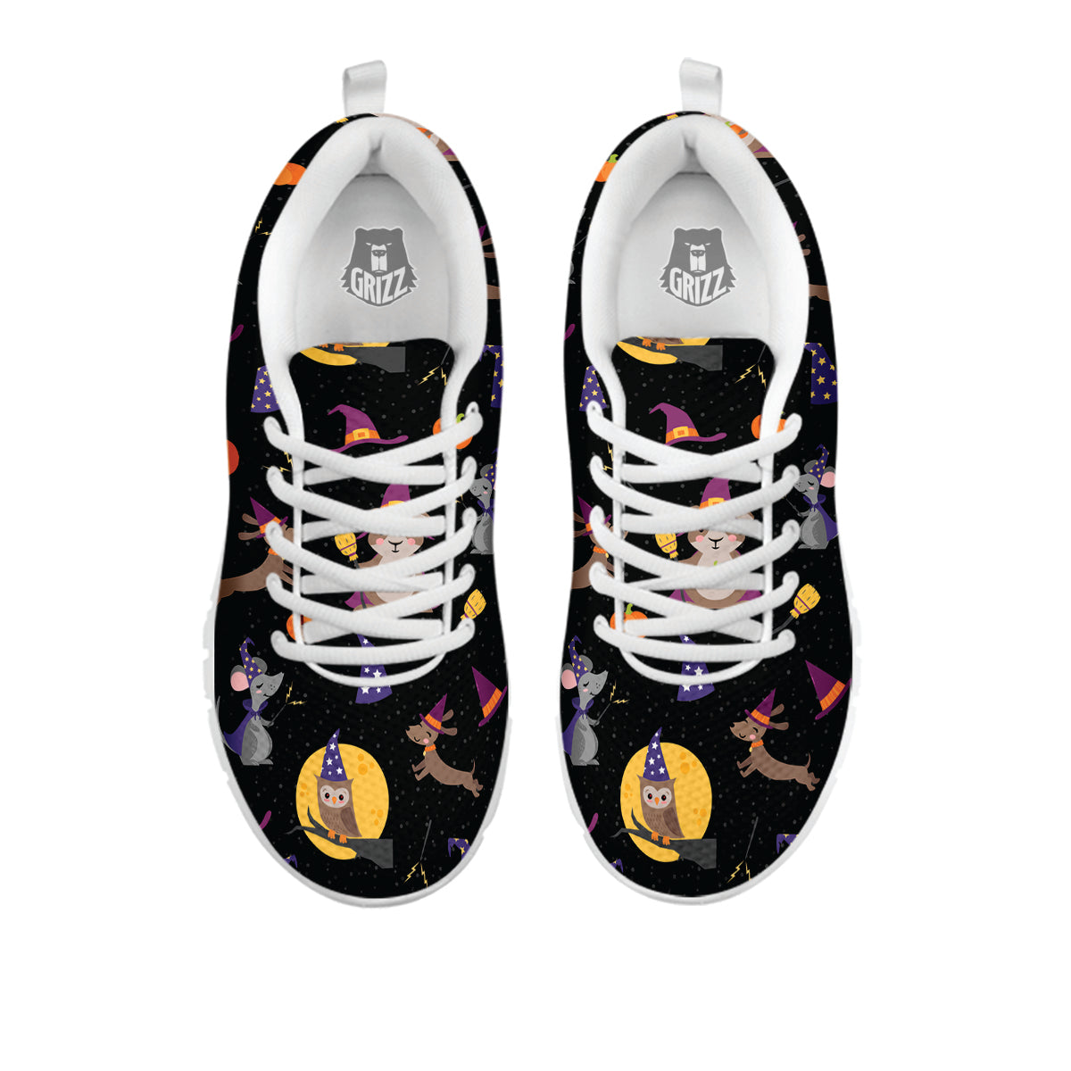 Wizard Animal Print Pattern White Sneaker-grizzshop