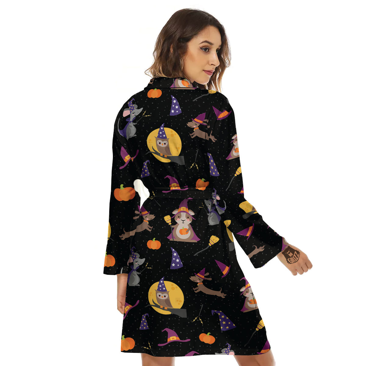 Wizard Animal Print Pattern Women's Robe-grizzshop