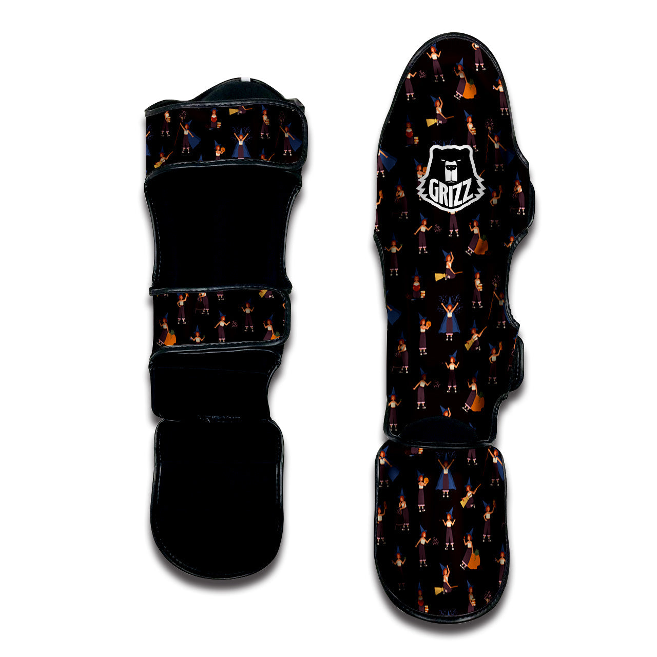 Wizard Cute Print Pattern Muay Thai Shin Guards-grizzshop