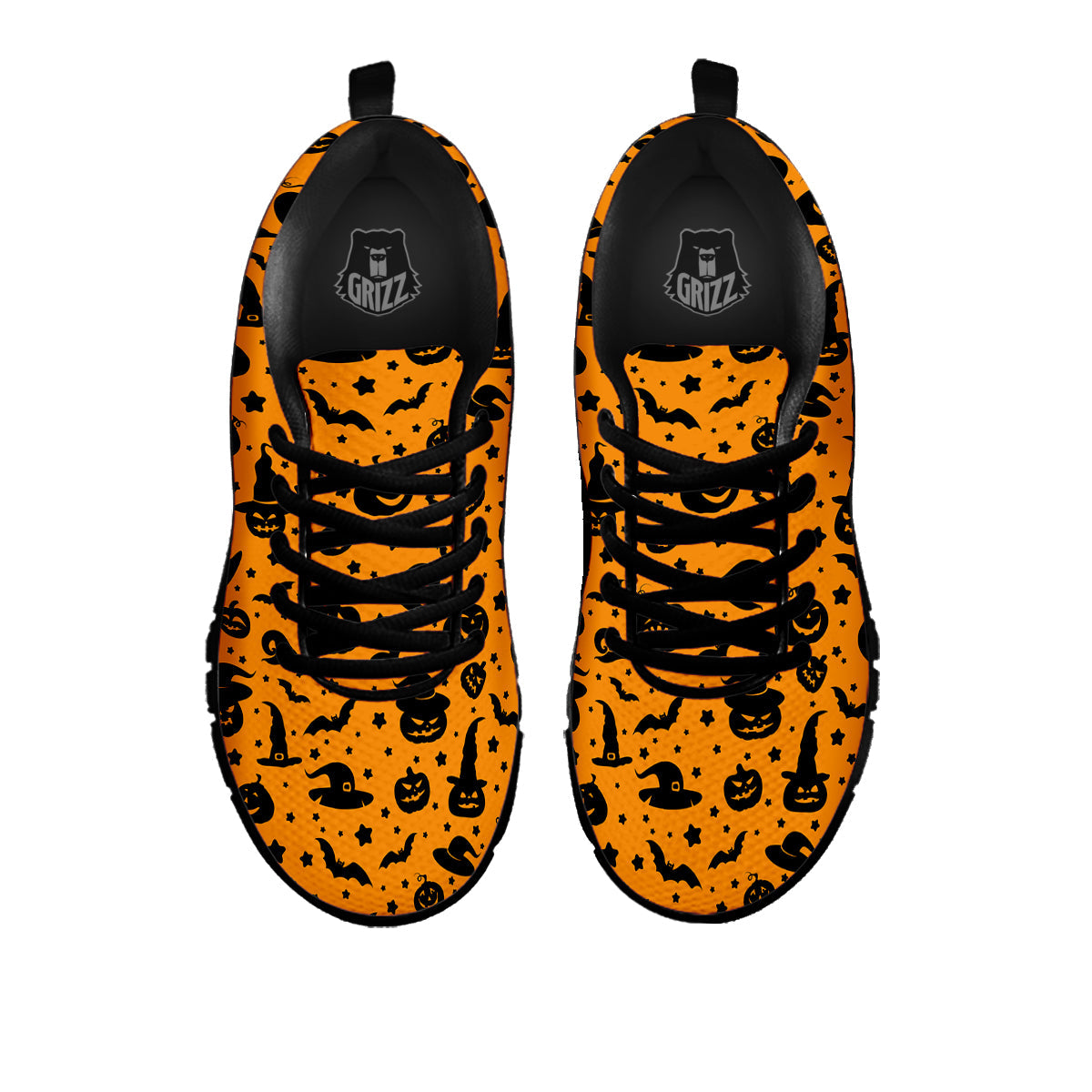 Wizard Halloween Print Pattern Black Sneaker-grizzshop