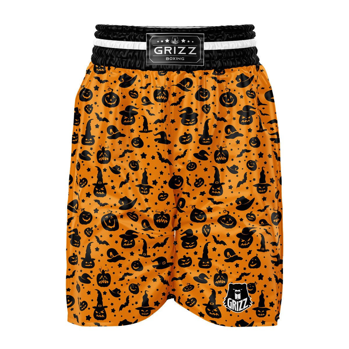 Wizard Halloween Print Pattern Boxing Shorts-grizzshop