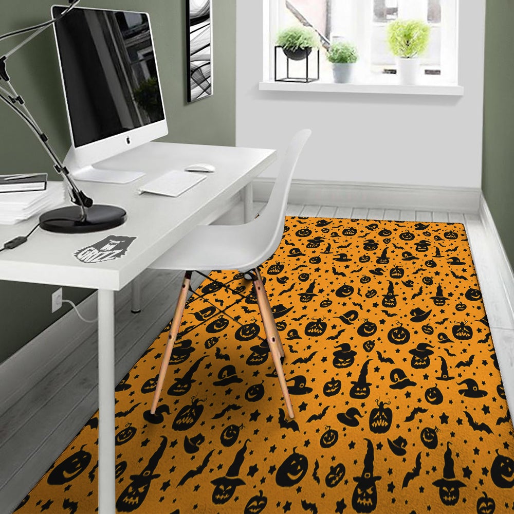 Wizard Halloween Print Pattern Floor Mat-grizzshop