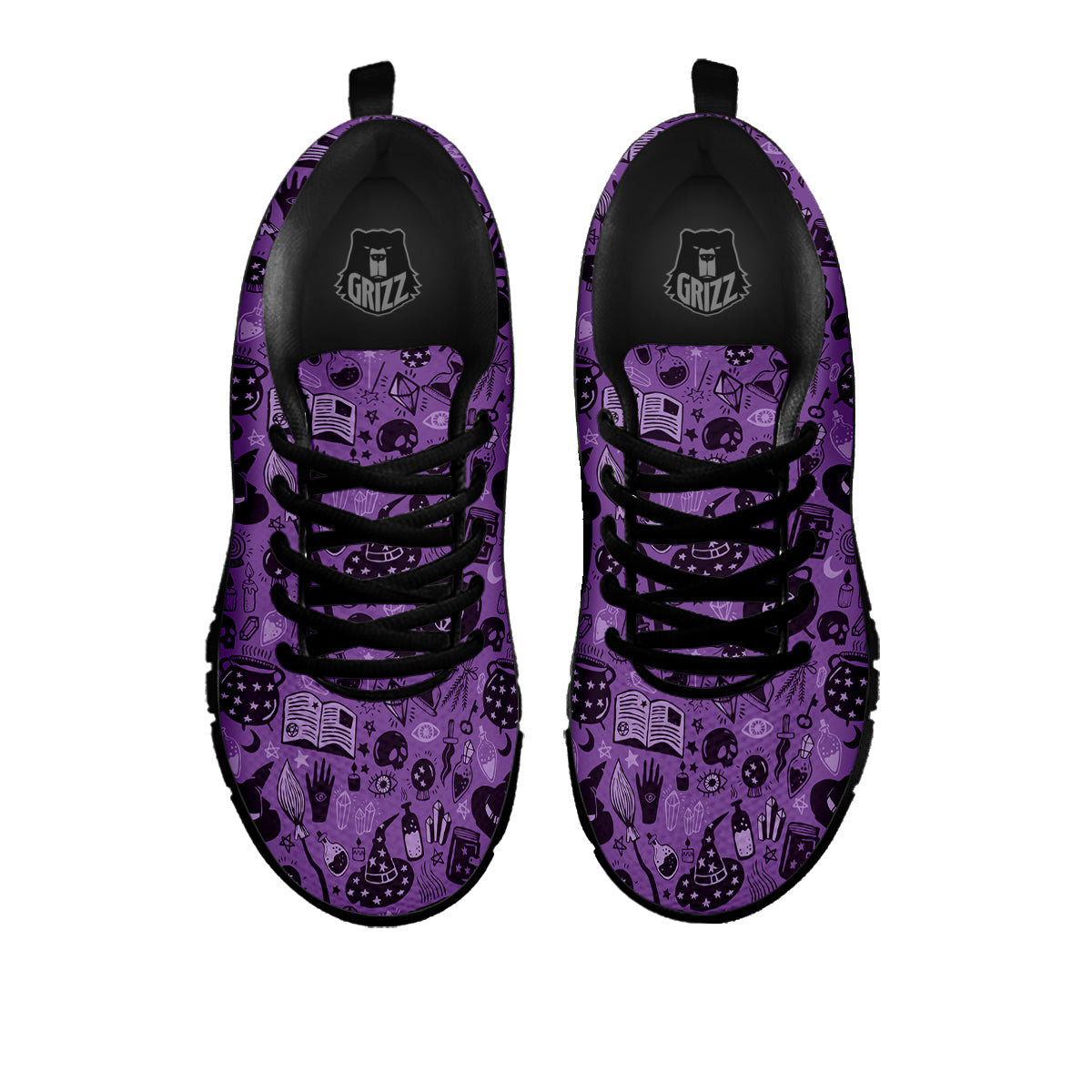 Wizard Magic Print Pattern Black Sneaker-grizzshop